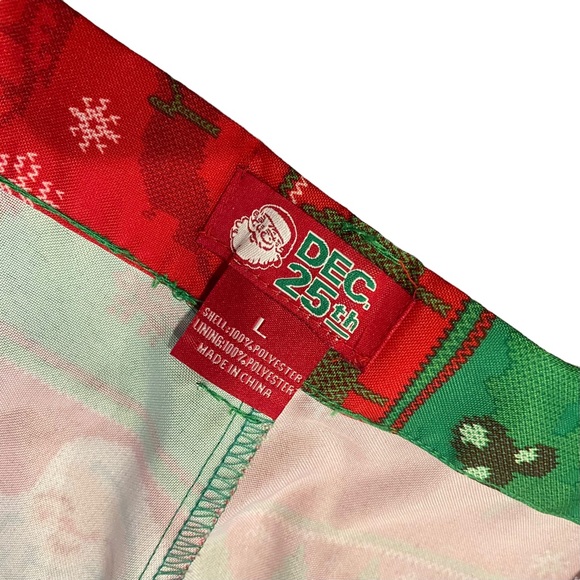 Dec 25th Christmas Not So Suit Suit 3 Piece Coat Pants Tie Santa Mens Size Large - Picture 12 of 16